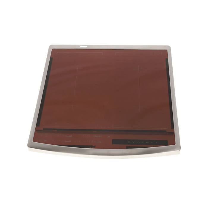 Glasplatte mit Rahmen,Inox,596x634mm