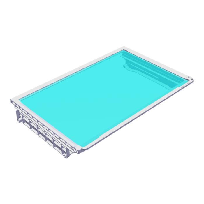 glass panel assembly,rails,627x381.4mm