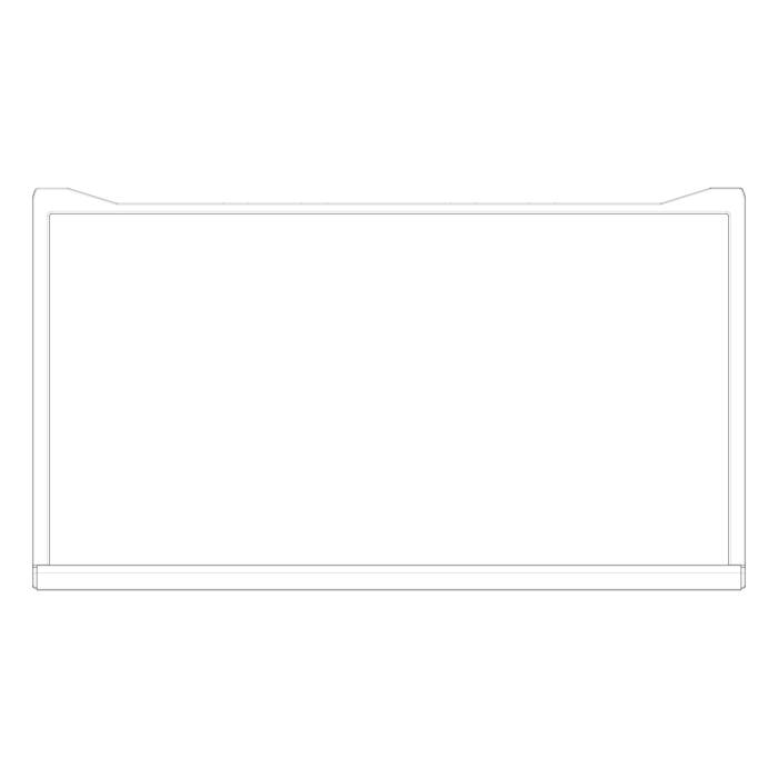 glass shelf, assembly, 646.2x364.6mm