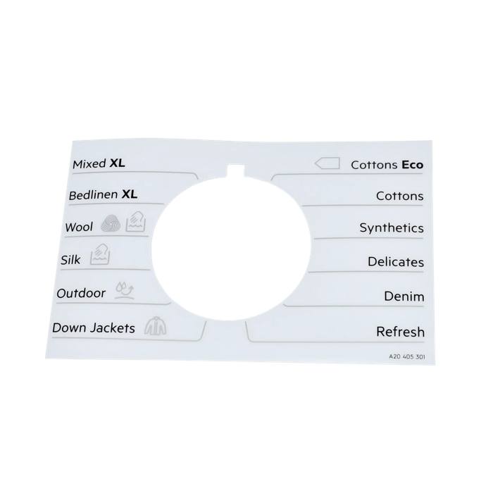 programme plate,knob,adhesive,EN