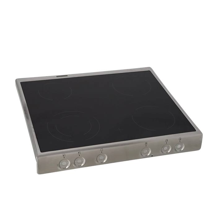 cooking top with frame, inox, 70cm