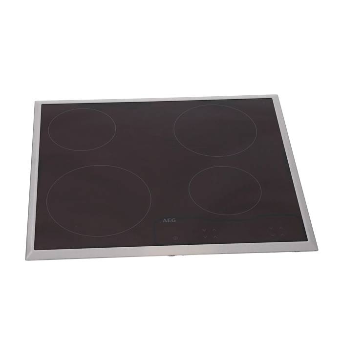 glasplaat met kader, inox, AEG, 576x516mm