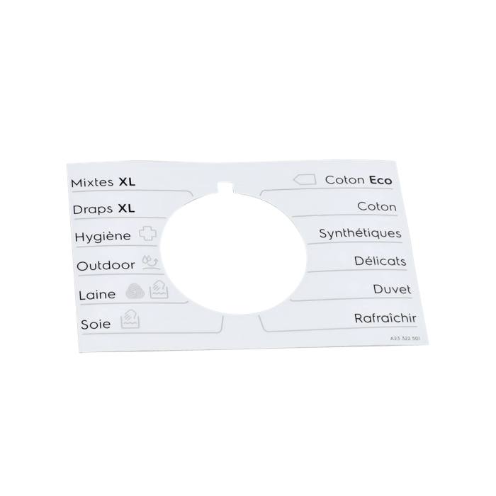 programme plate, knob, adhesive