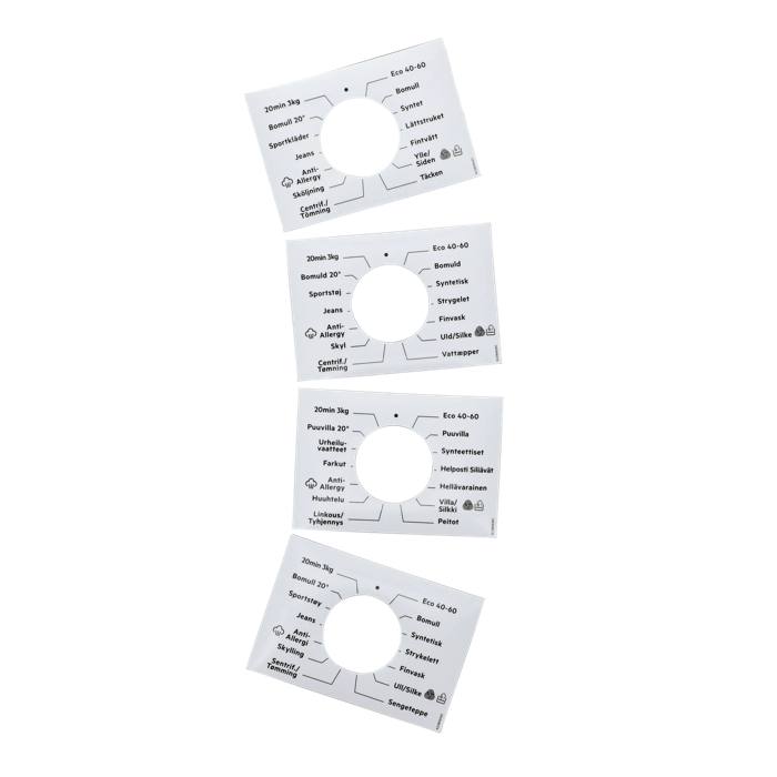 programme plate, knob, adhesive