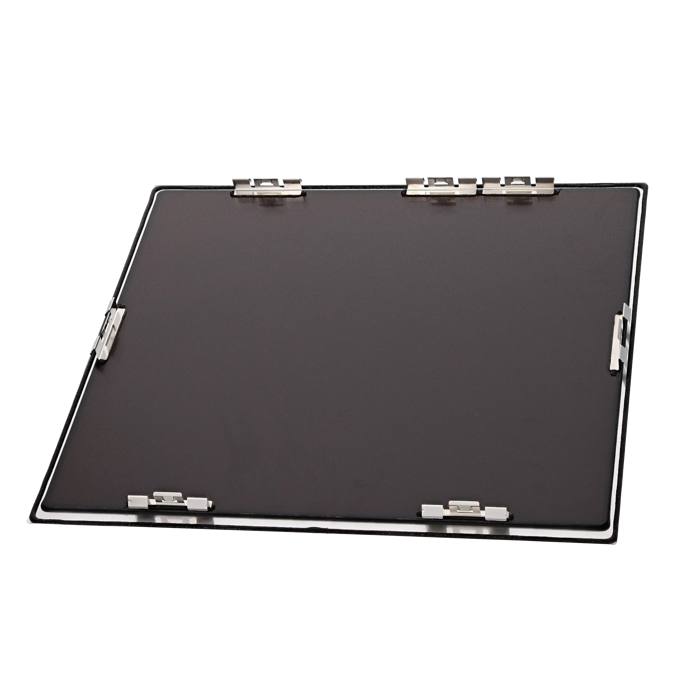 GLASPLATTE MIT RAHMEN,INOX,AEG