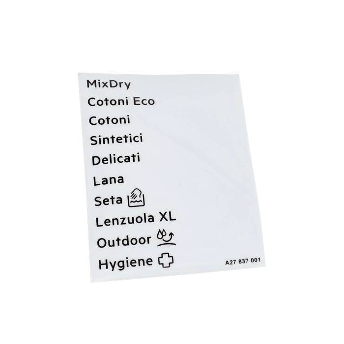 programme plate, knob, adhesive, IT