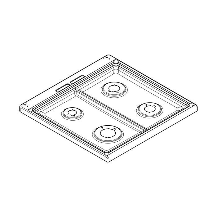 work top, white, 594x590mm