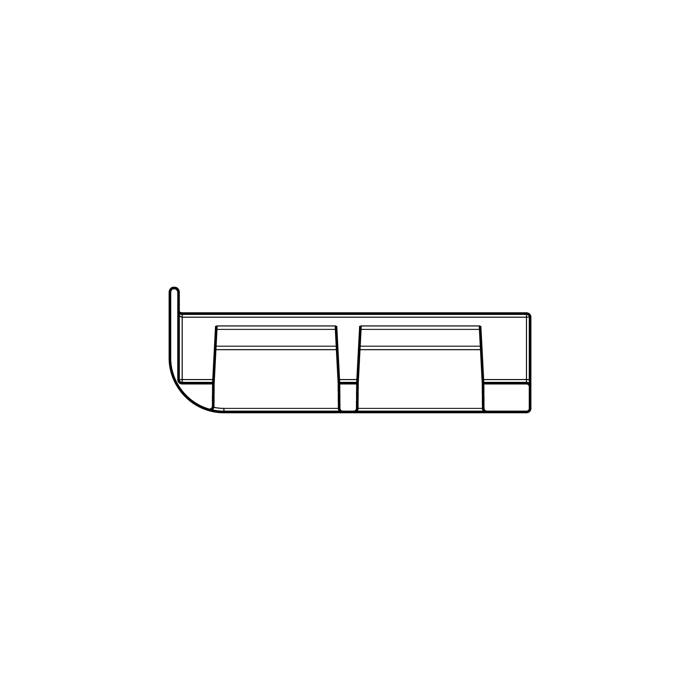 stopp, hylla glas-, vänster, 7801, 50x18.15mm