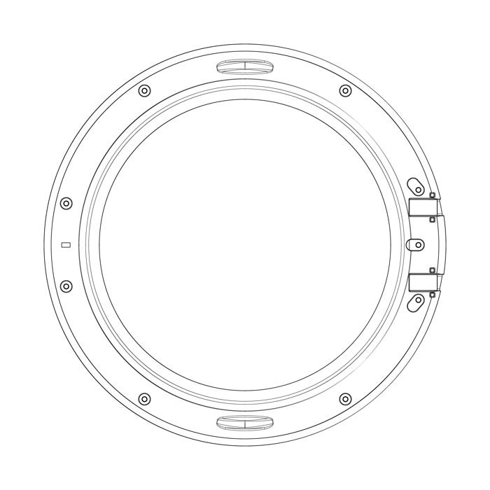 ovi kehys,takasivu,valkoinen,Ø460.1mm