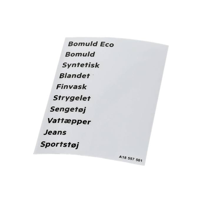 programme plate,knob,adhesive,DA