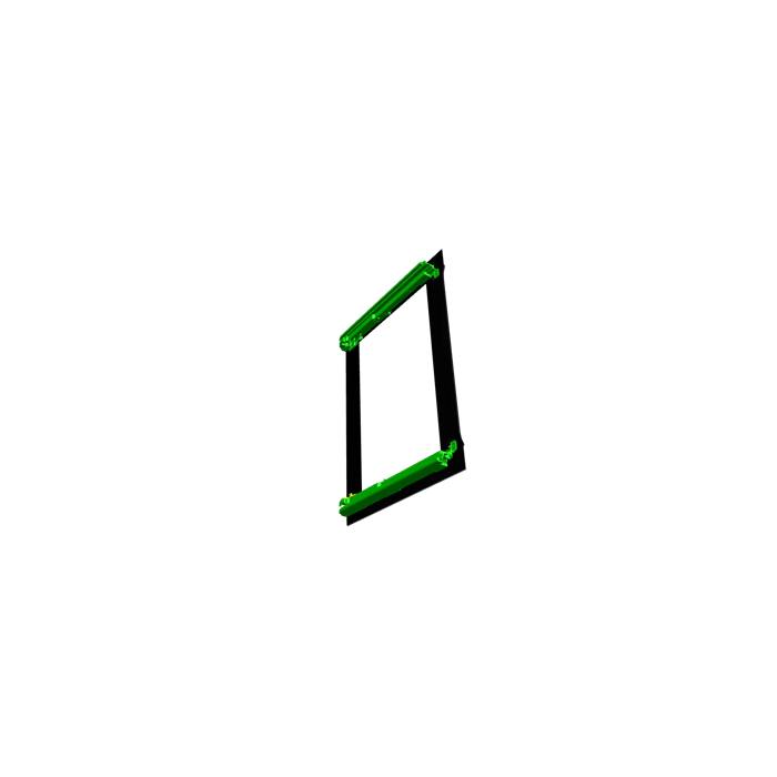 Festet dørglass - 594x470mm