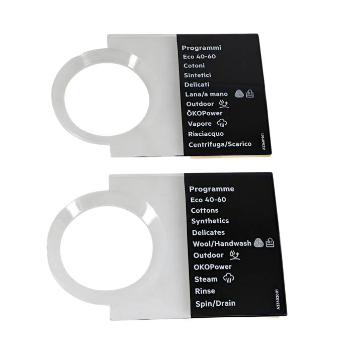 programme plate, knob, adhesive