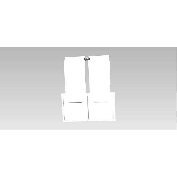 pulsante, set, bianco,