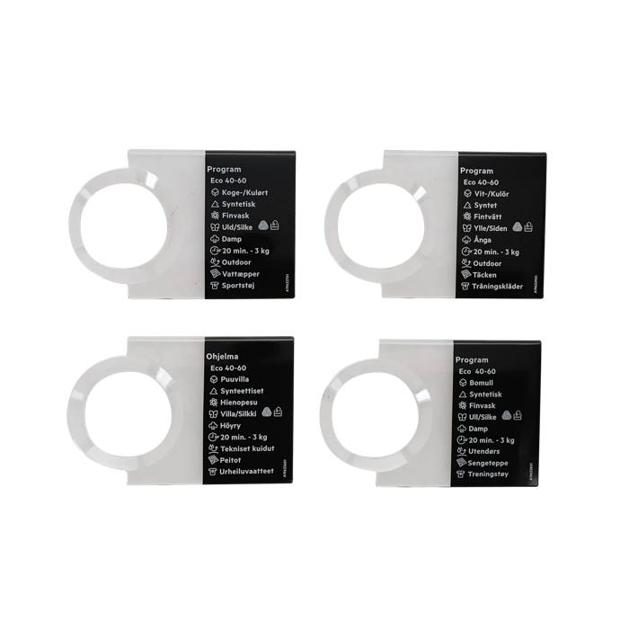 programme plate,knob,adhesive,DA,NO,FI,SV