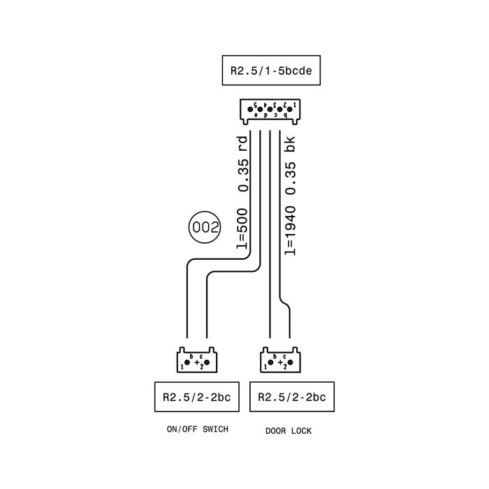 cableado, puerta