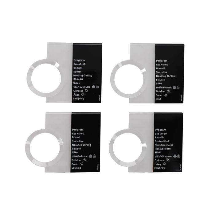 programme plate,knob,adhesive,DA,NO,FI,SV