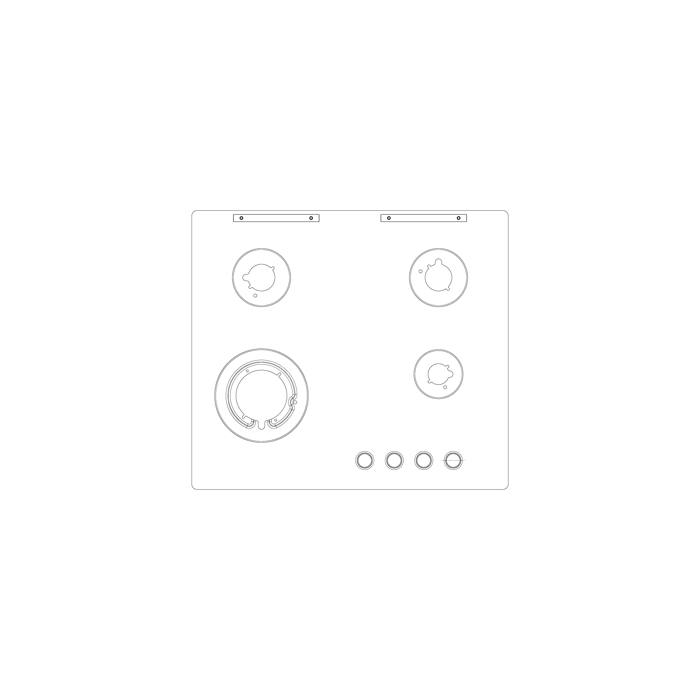 work top, black, AEG, 590x520mm