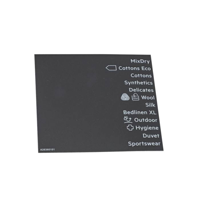 programme plate, adhesive