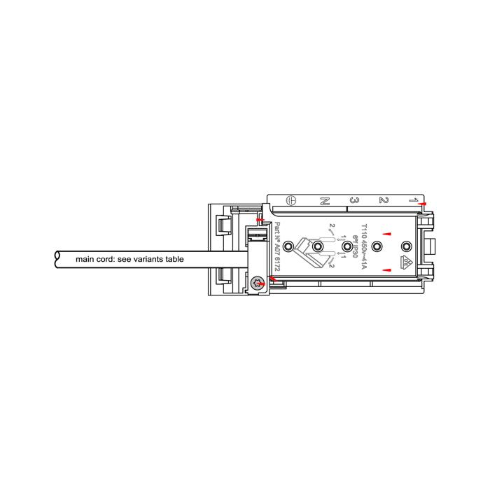 Connection box,with,cable,3x4.0mm2