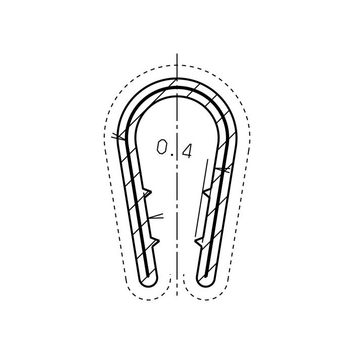Enjoliveur,l=516mm