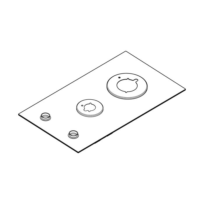 work top, glass, 290x520mm