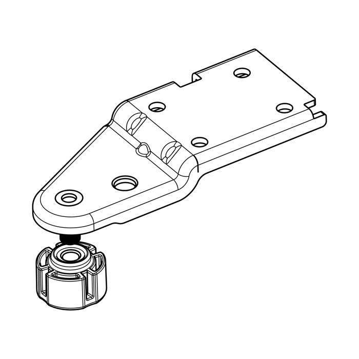 adjustable foot, left, assembly,