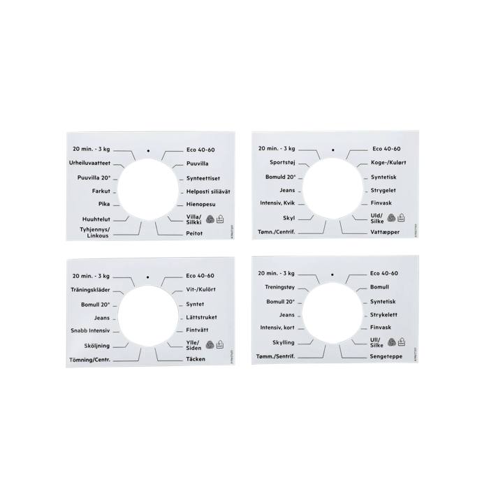 programme plate,knob,adhesive,DA,NO,FI,SV