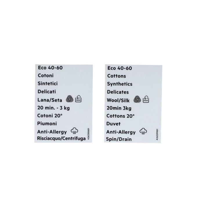 programme plate, adhesive