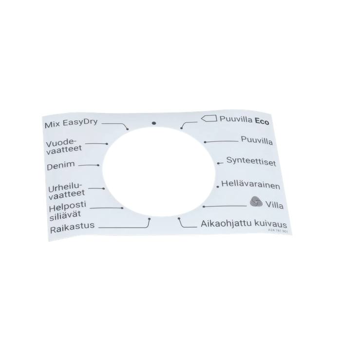 programme plate,knob,adhesive,FI