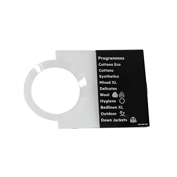 programme plate, knob, adhesive