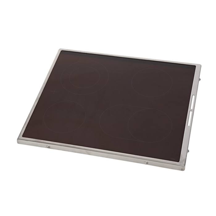 GLASPLATTE MIT RAHMEN,INOX,496