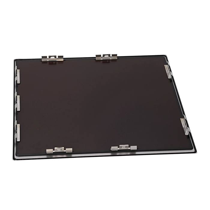 GLASPLATTE MIT RAHMEN,INOX,AEG