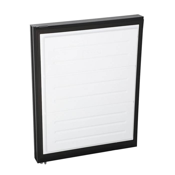 freezer door, assembly, black, 744x595mm