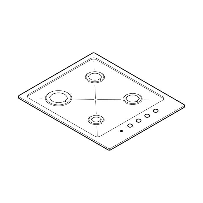 work top, inox, Neue, 580x501mm