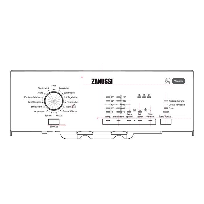 panel holder, white, Zanussi