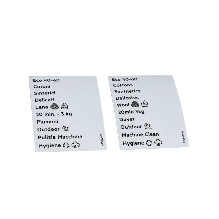 programme plate, adhesive