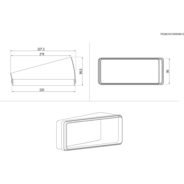 RECTANGULAR CURVE 15°