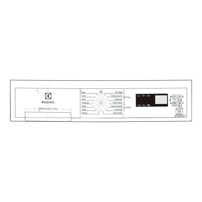 control panel, white, Electrolux