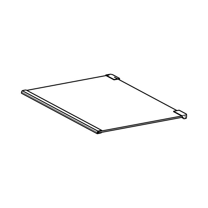 glazen plank, stop, neutraal, 458.5x280mm