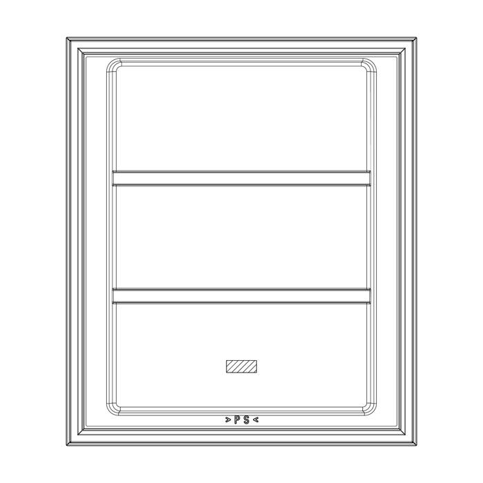Deur voor diepvriezer - Wit - 538x627mm