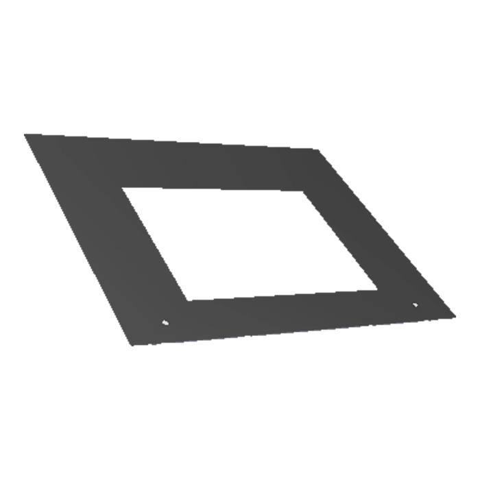 front glass, black, 594x463mm