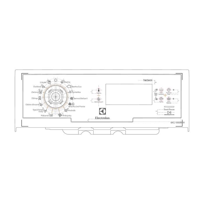 wspornik panelu,bialy,Electrolux,EWT1266TDW,PL