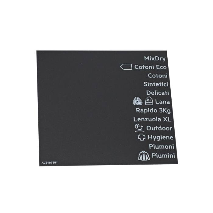 programme plate, adhesive