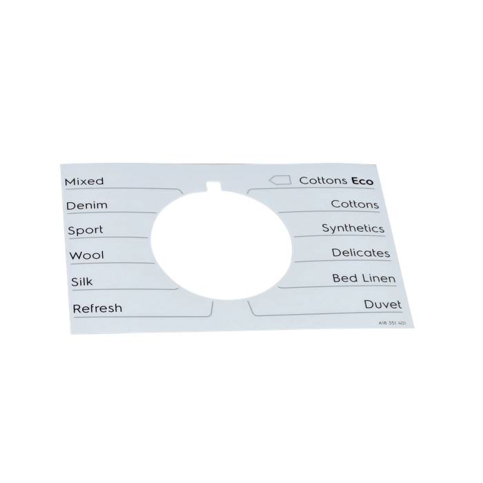 programme plate,knob,adhesive,EN