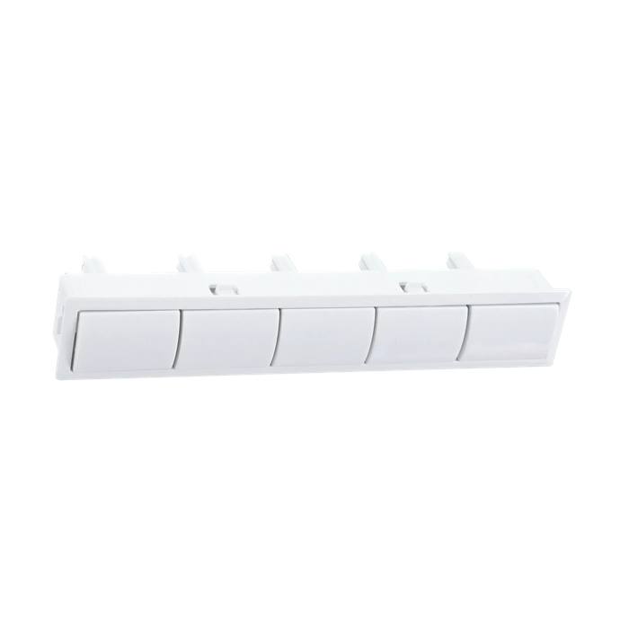 Push button,rectangular,complete,white