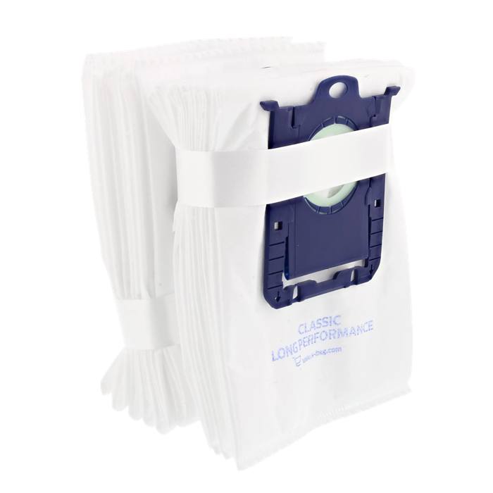 E201SM s-bag® Classic Long Performance dammsugarpåsar, 12 påsar