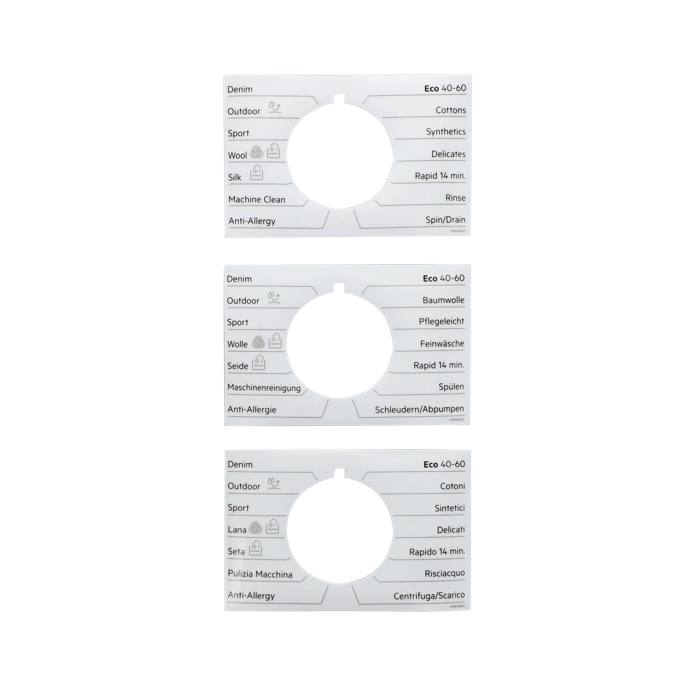 programme plate,knob,adhesive,EN,DE,IT