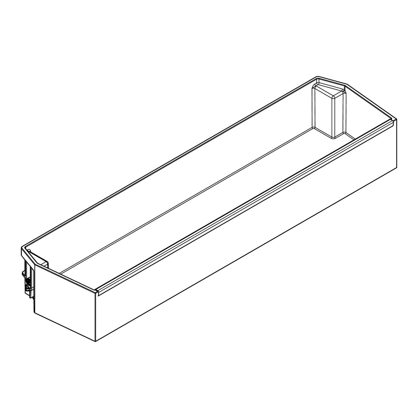 Electrolux door shelf, complete, neutral, 7902, 429x58mm 140216780076
