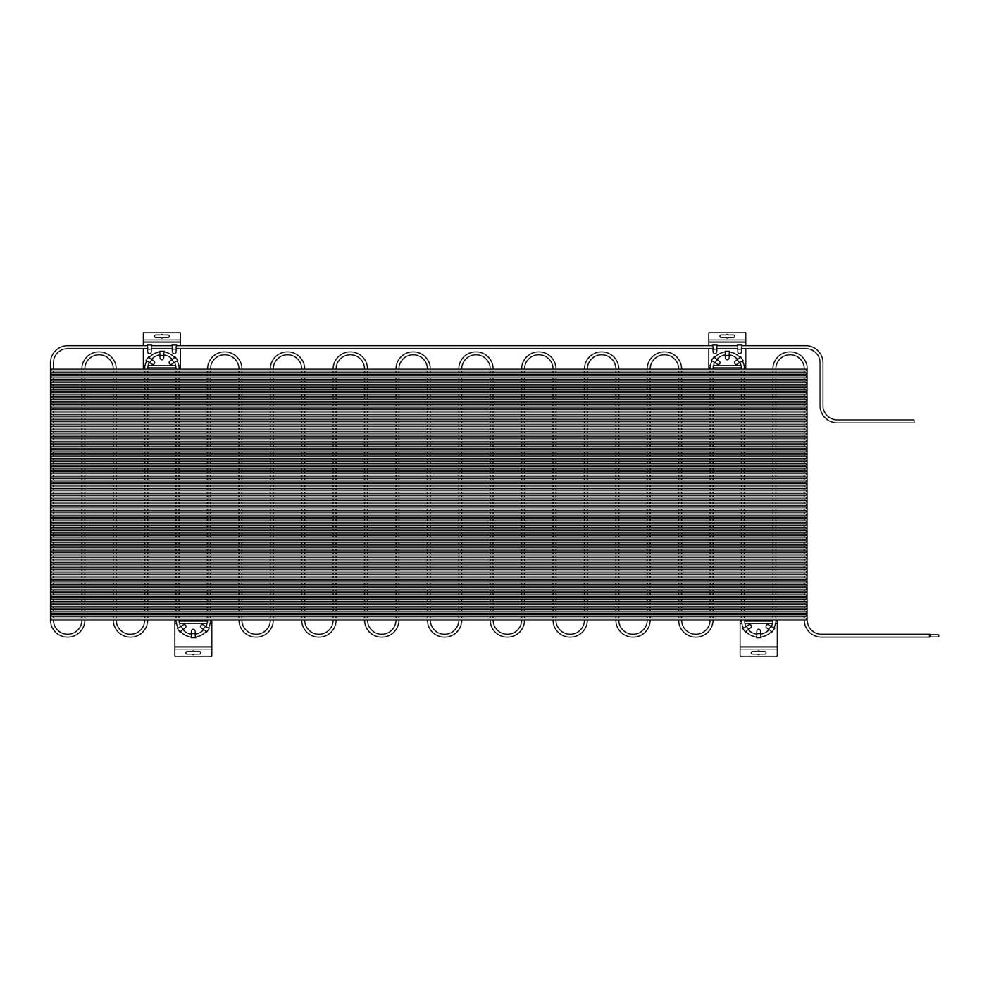 Zanussi condenser,complete,512x1320.8mm 2667001230