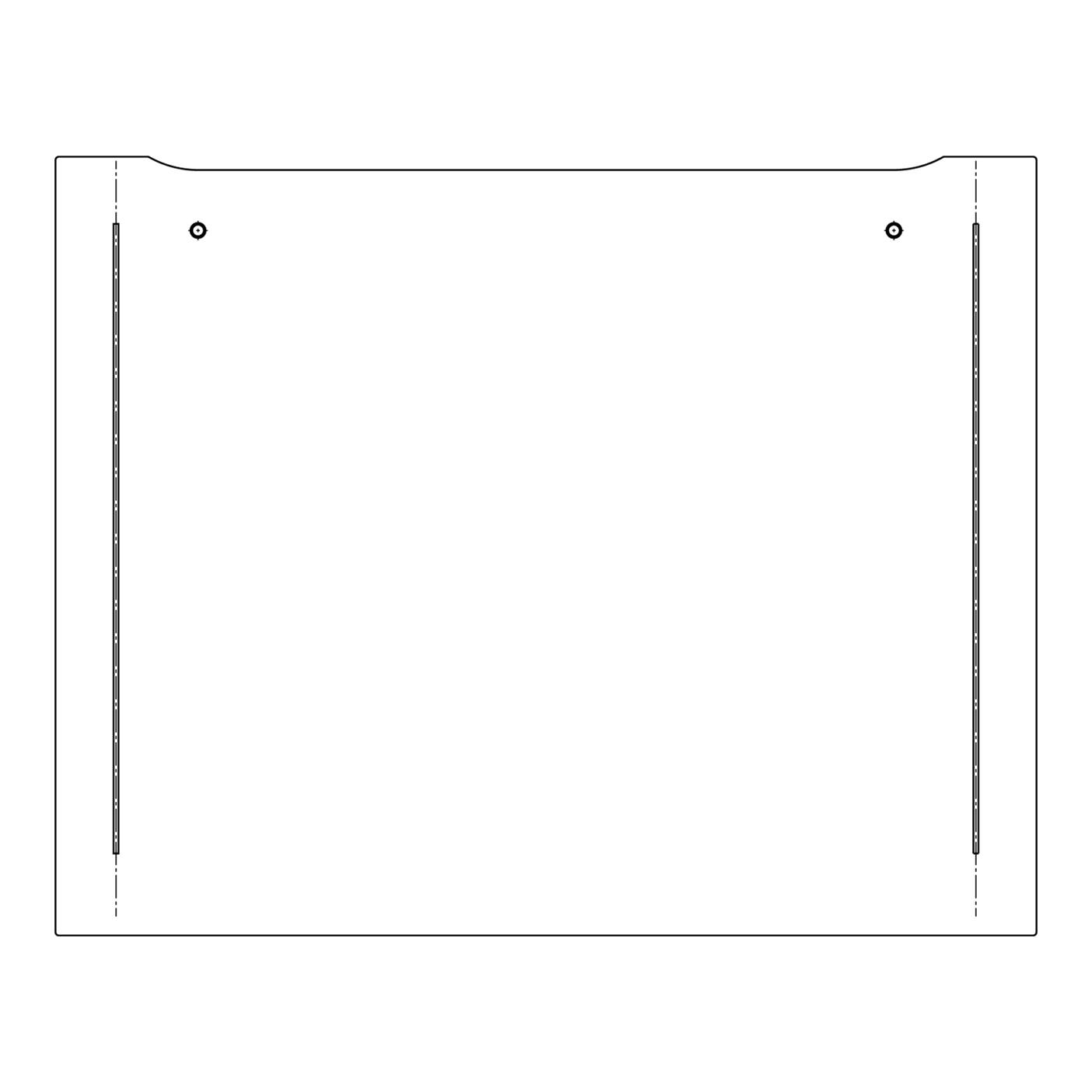 AEG Frontscheibe, Inox, Dieter Knoll Collection, 592x465mm 140039081082